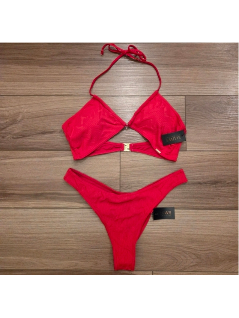 ELUWE red brazillian cut Bikini Swimsuit Size L